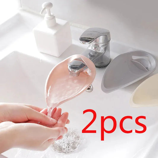 2 Pcs Faucet Extender Water Saving Help Children Hand Washing Equipment Bathroom Kitchen Accessories Sink Faucet Extension Peaceful Pleasures Health and Wellness