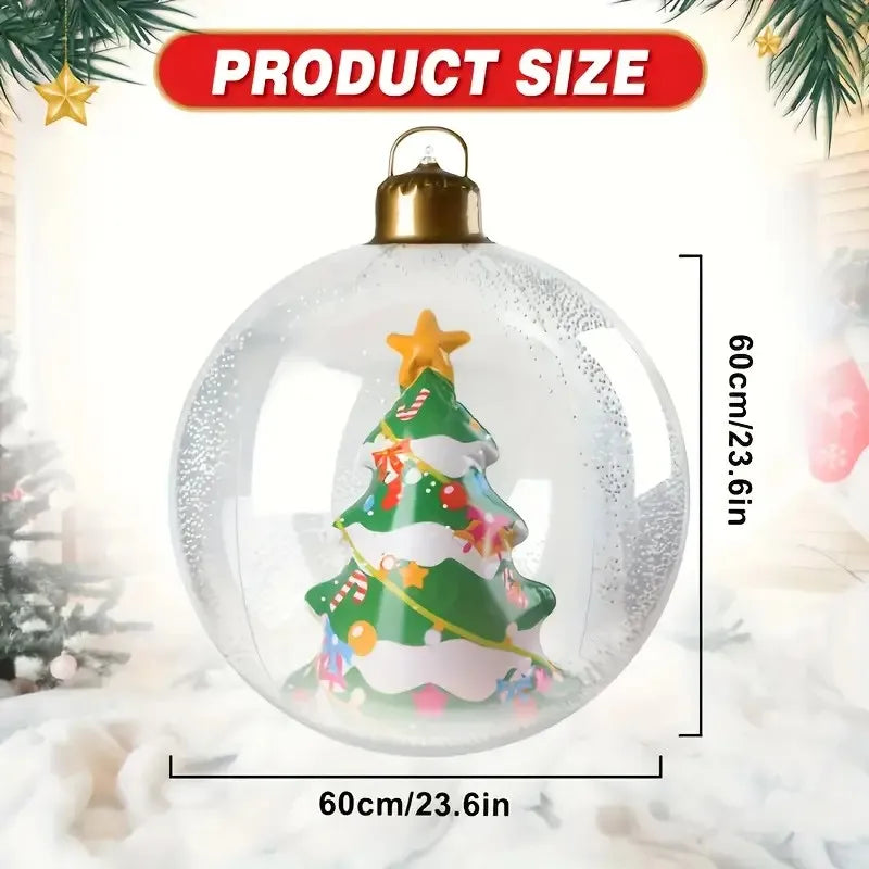 24-inch glowing Christmas balls, outdoor inflatable decorations with LED lights, PVC decorative balls, Christmas inflatables, su Peaceful Pleasures Health and Wellness