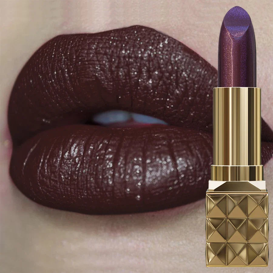 KAFURUX Glitter Metallic Lipstick – Pearlescent Long-Lasting Lip