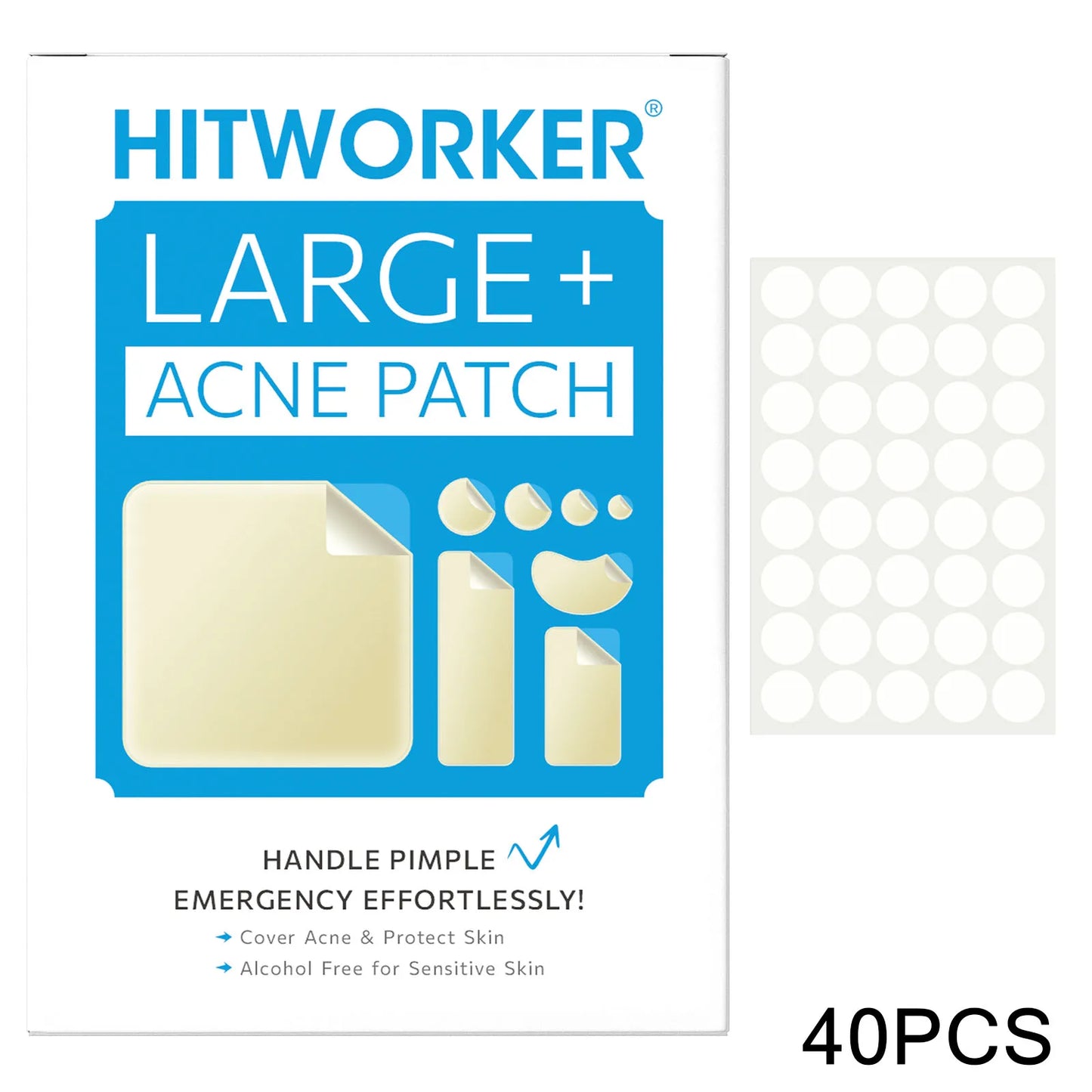 Invisible Waterproof Hydrocolloid Acne Patches – All Skin Types
