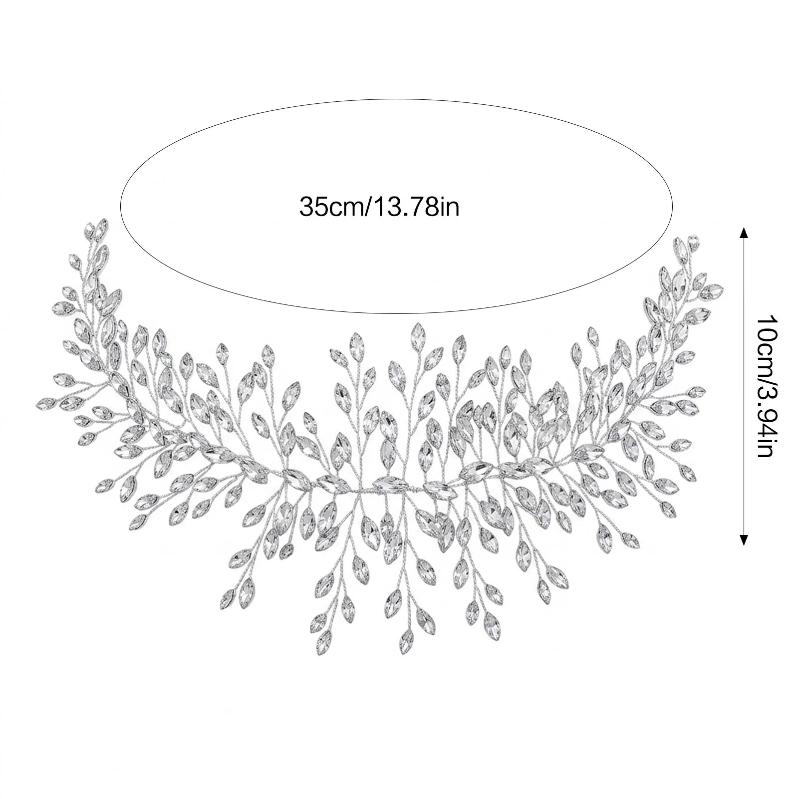 Rhinestone Hairband Alloy Base with Crystal Design for Wedding and Stage Performance Peaceful Pleasures Health and Wellness