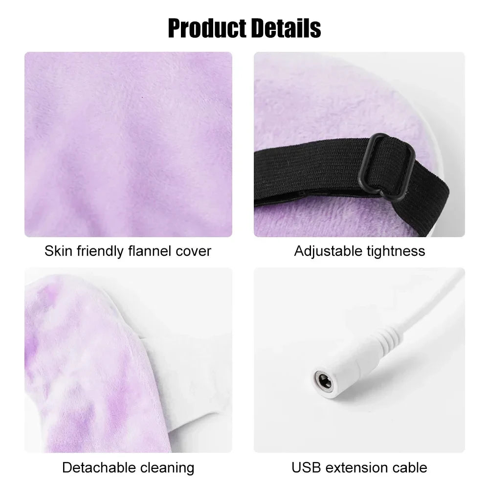 USB Heated Eye Mask for Dry Eyes & Sleep – Warm Compress with Constant Temperature, Dark Circles & Puffiness Heated Eye Mask Peaceful Pleasures Health and Wellness