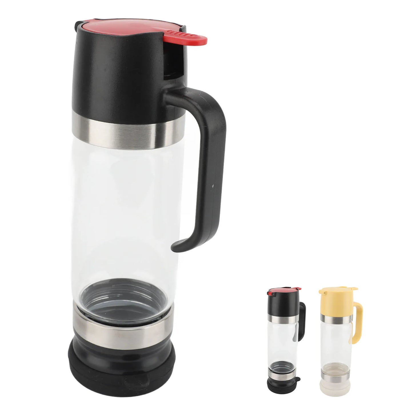 Honey Dispenser Clear Glass Syrup Handle Prevent Dripping Container