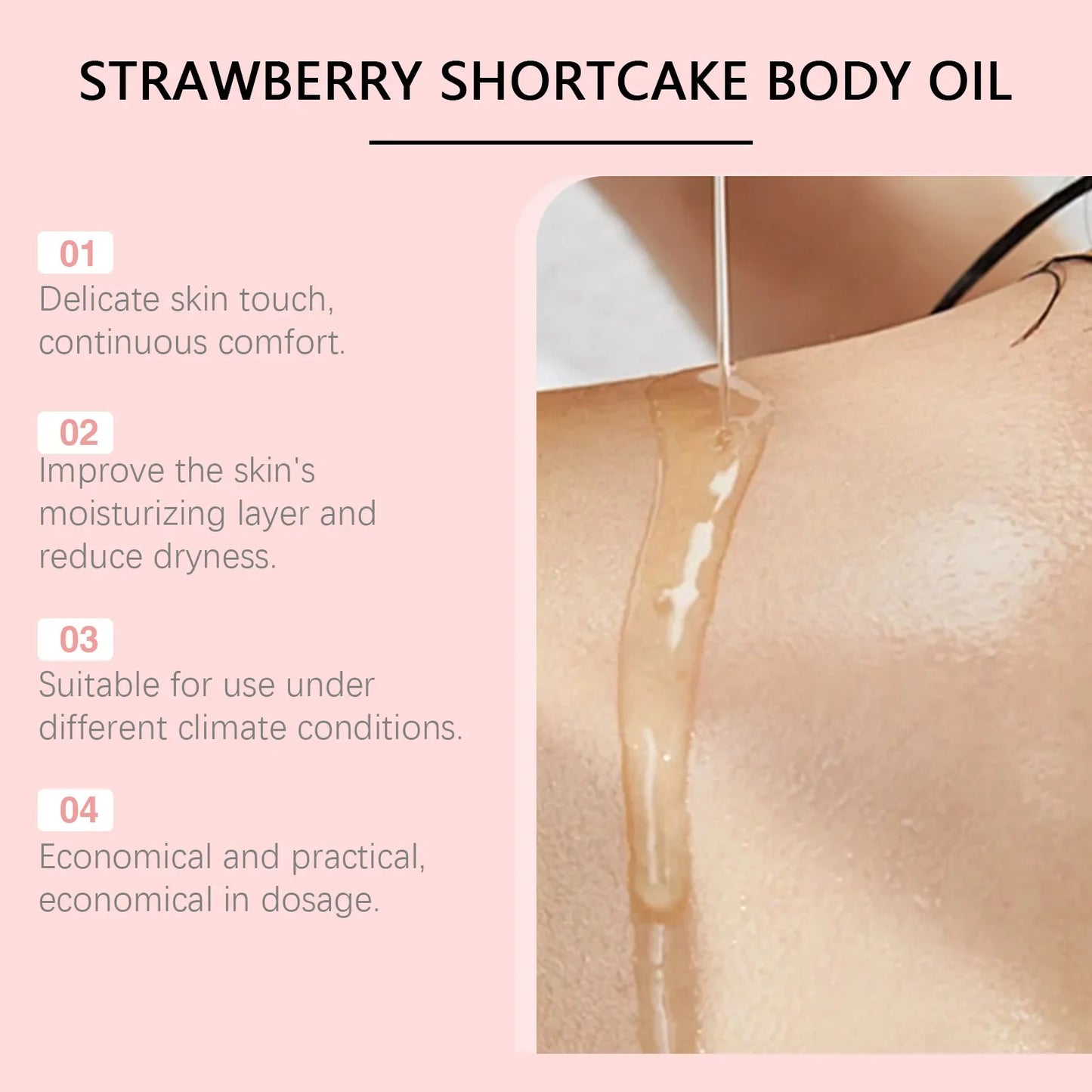 OceAura Strawberry Shortcake Body Oil | Nourishing 118ml