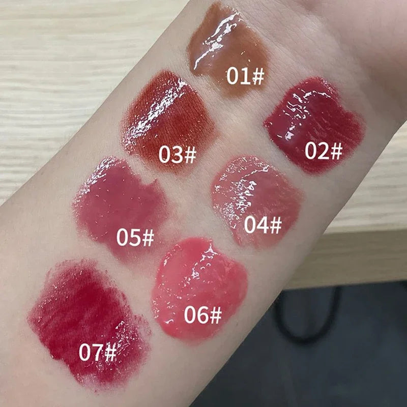 Strawberry Jelly Lipstick Mirror Gloss Tint | K-Beauty Moisturizing