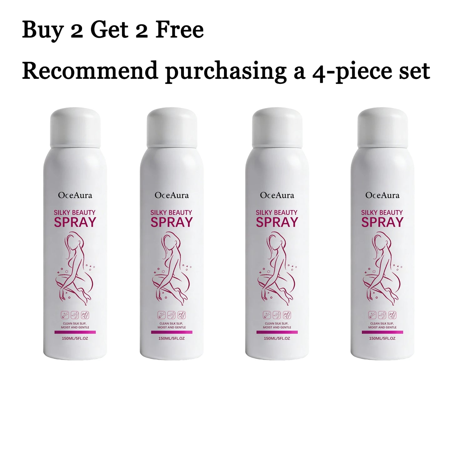 150ml Gentle Hair Removal Spray | Aloe, Glycerin & Pore Care