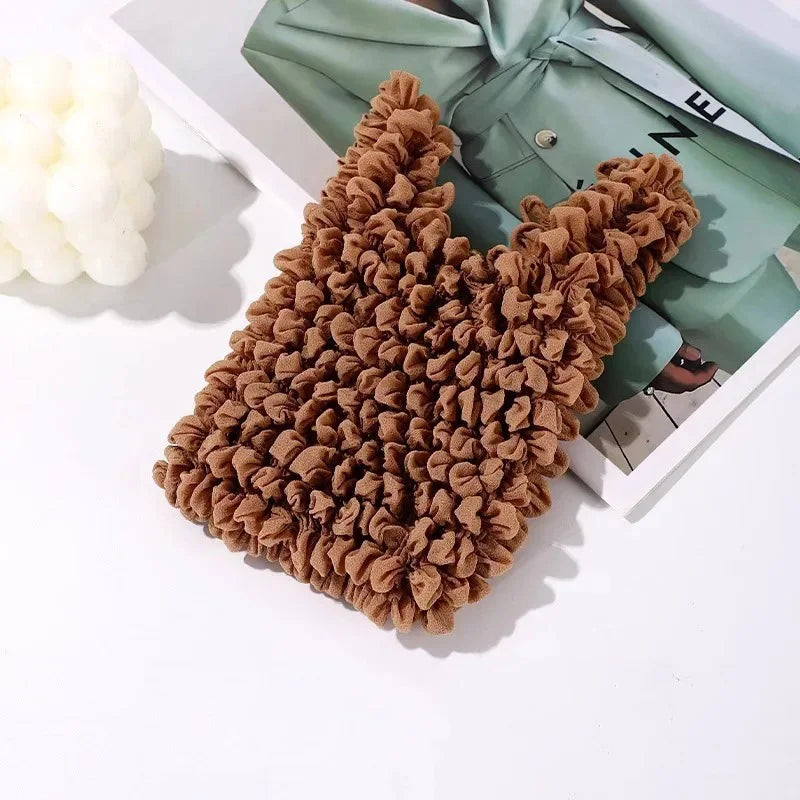 Expandable Bubble Tote Bag | Crinkle Pleated Collapsible Purse