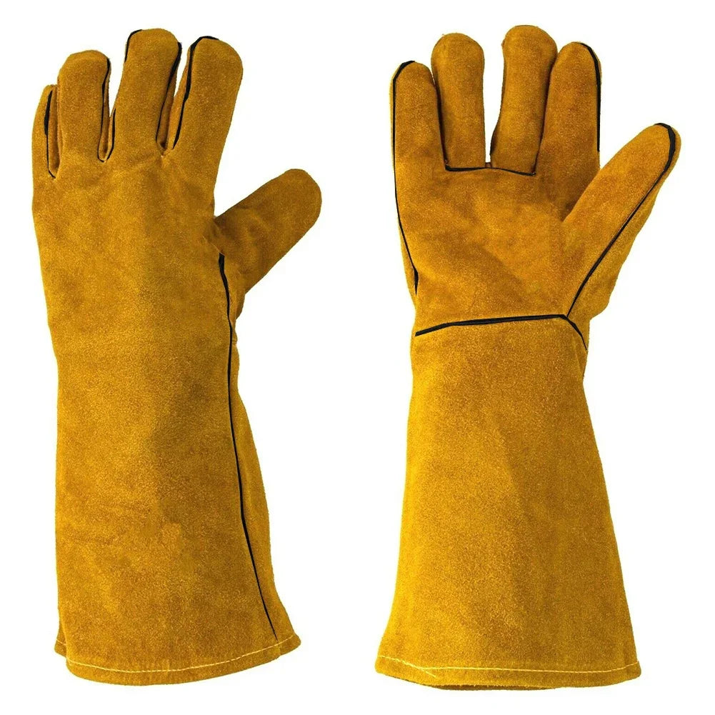 Flame-Retardant Leather Welding Gloves | Heat-Resistant