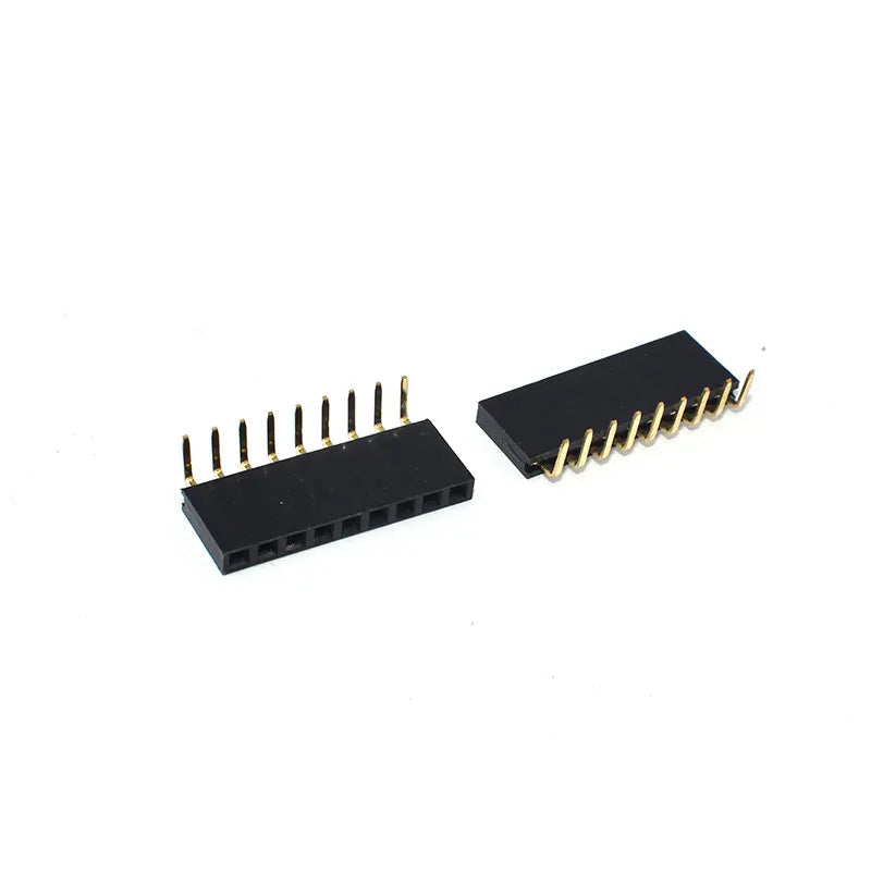 10PCS 1X2/3/4/5/6/8/10/40 Pin Single Row Right Angle Female Pin Header 2.54MM Pitch Strip Connector Socket Peaceful Pleasures Health and Wellness