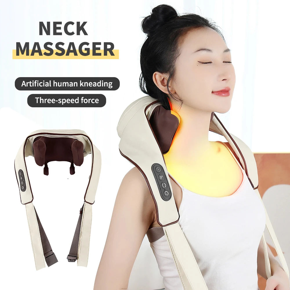 Intelligent Neck Massage Shawl Simulated Human Hand Cervical Trapezius Muscle Relaxation Shoulder & Neck Pain Relief Device Peaceful Pleasures Health and Wellness