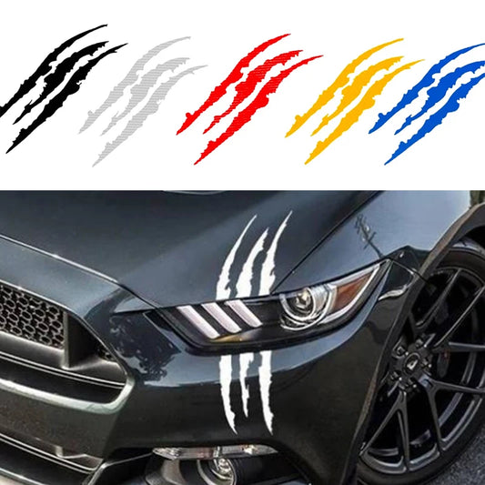 Car Sticker Reflective Monster Claw Scratch Stripe Marks Headlight Decal Auto Exterior Waterproof Vinyl Decal Car Accessories Peaceful Pleasures Health and Wellness