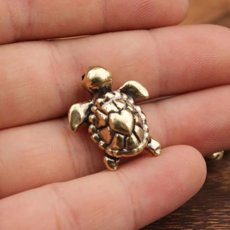 Brass Turtle Figurine – Vintage Tortoise Statue for Home & Desk