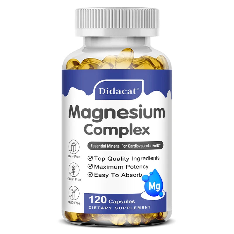 Magnesium Glycinate 500mg High Potency | 120 Capsules Non-GMO