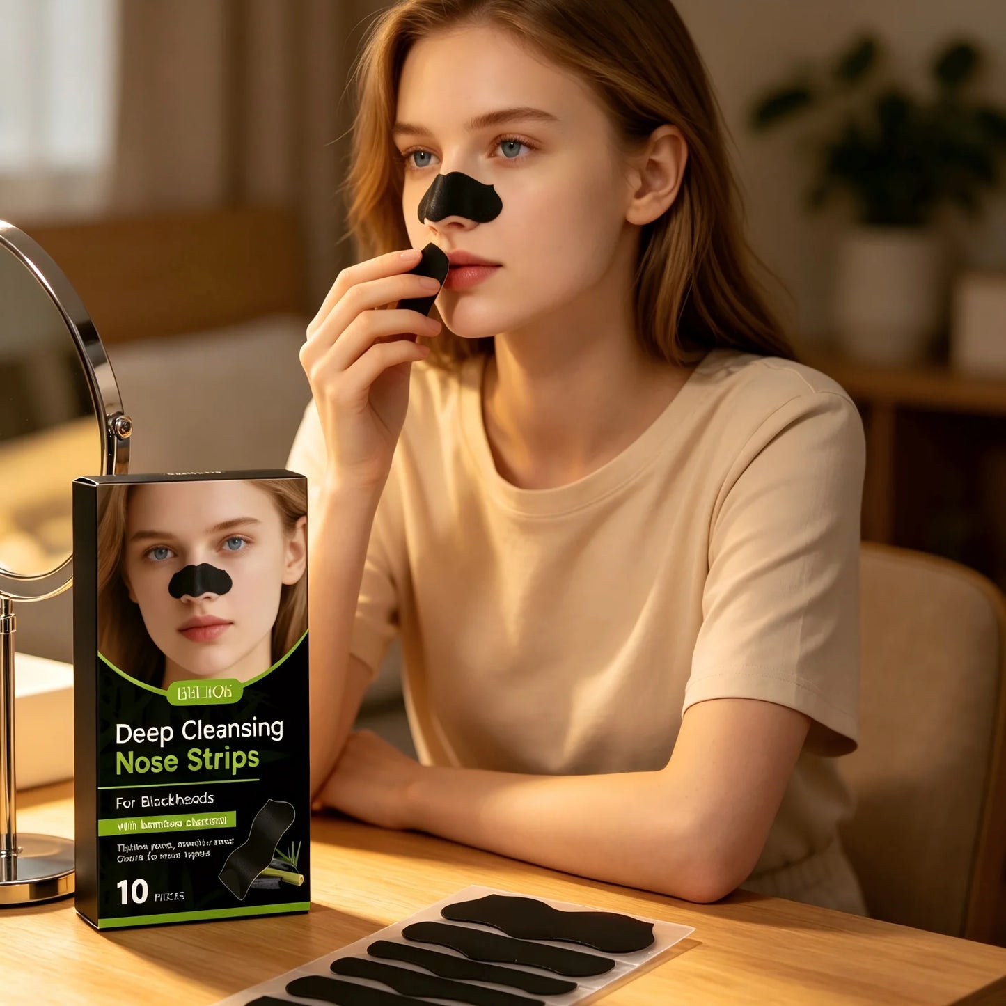 EELHOE Bamboo Charcoal Nose Strips – Blackhead & Pore Cleanser