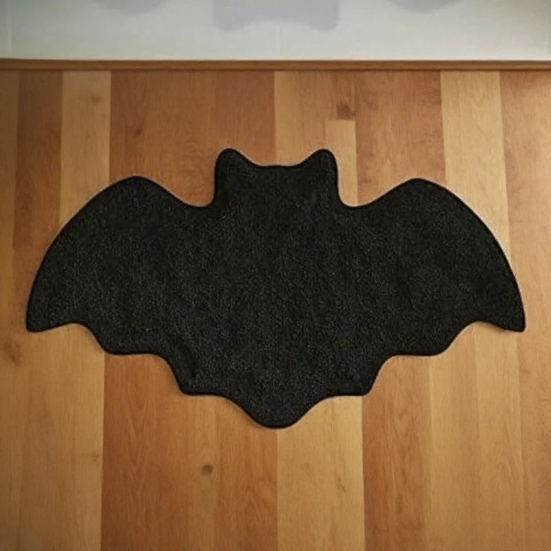 Halloween Bat Non-Slip Bath Mat – Spooky Witchy Floor Rug