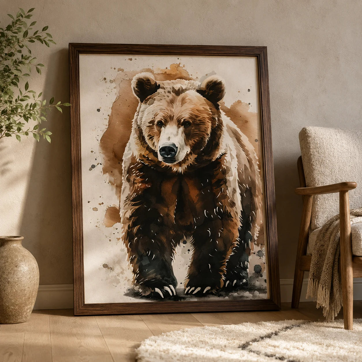 Modern Minimalist Tiger Canvas Wall Art – Wildlife Poster Print Canvas Wall Art Peaceful Pleasures Health and Wellness