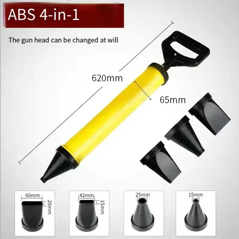 1PC Caulking Gun for Brick Pointing Mortar Filling Cement Grouting Tool with 4 Nozzles for Masonry Waterproofing and DIY Peaceful Pleasures Health and Wellness 4 in 1