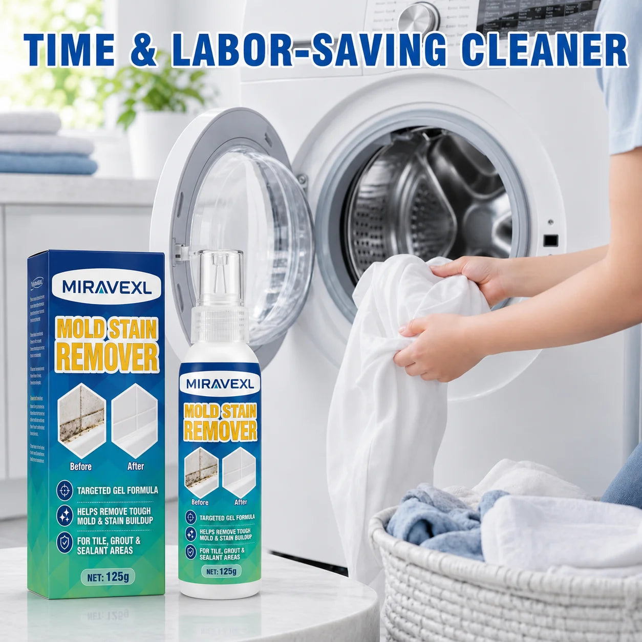 Mold Stain Remover Gel Washing Machine Cleaner for Bathroom Tile Grout Sink Fridge Kitchen Home Stain Cleaning Gel Peaceful Pleasures Health and Wellness