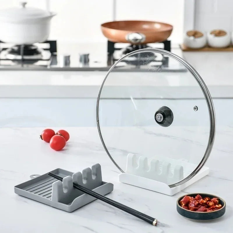 Kitchen Spoon Holders Fork Spatula Rack Shelf Organizer Plastic Chopsticks Holder Non-slip Spoons Pad Peaceful Pleasures Health and Wellness