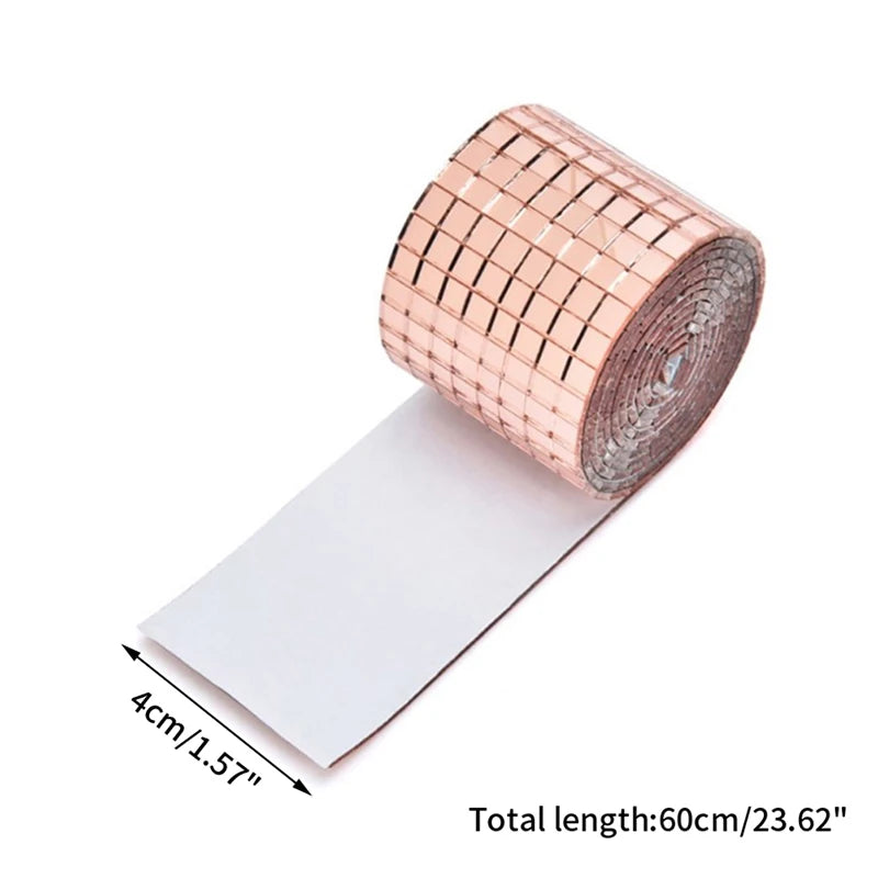 3D Disco Ball Mirror Wall Sticker Roll | DIY Acrylic Mosaic Decor