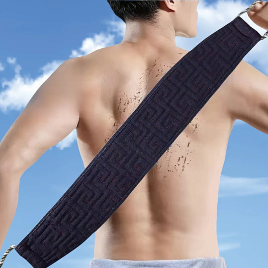 Long Handle Exfoliating Back Scrub Towel – Deep Cleansing Back Scrub Towel Peaceful Pleasures Health and Wellness