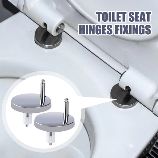 2-Pack Universal Toilet Seat Hinges – Stainless Steel Top Fix Toilet Seat Hinges Oasis Select
