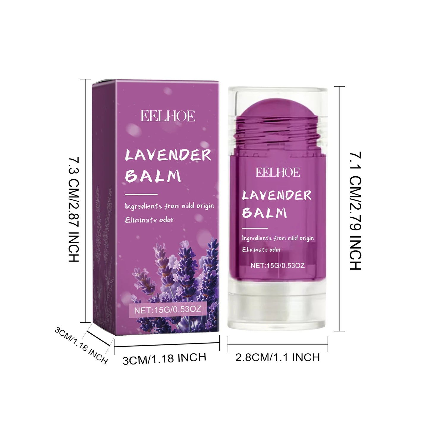 Lavender Solid Perfume Balm 15g | Alcohol-Free Long-Lasting Scent