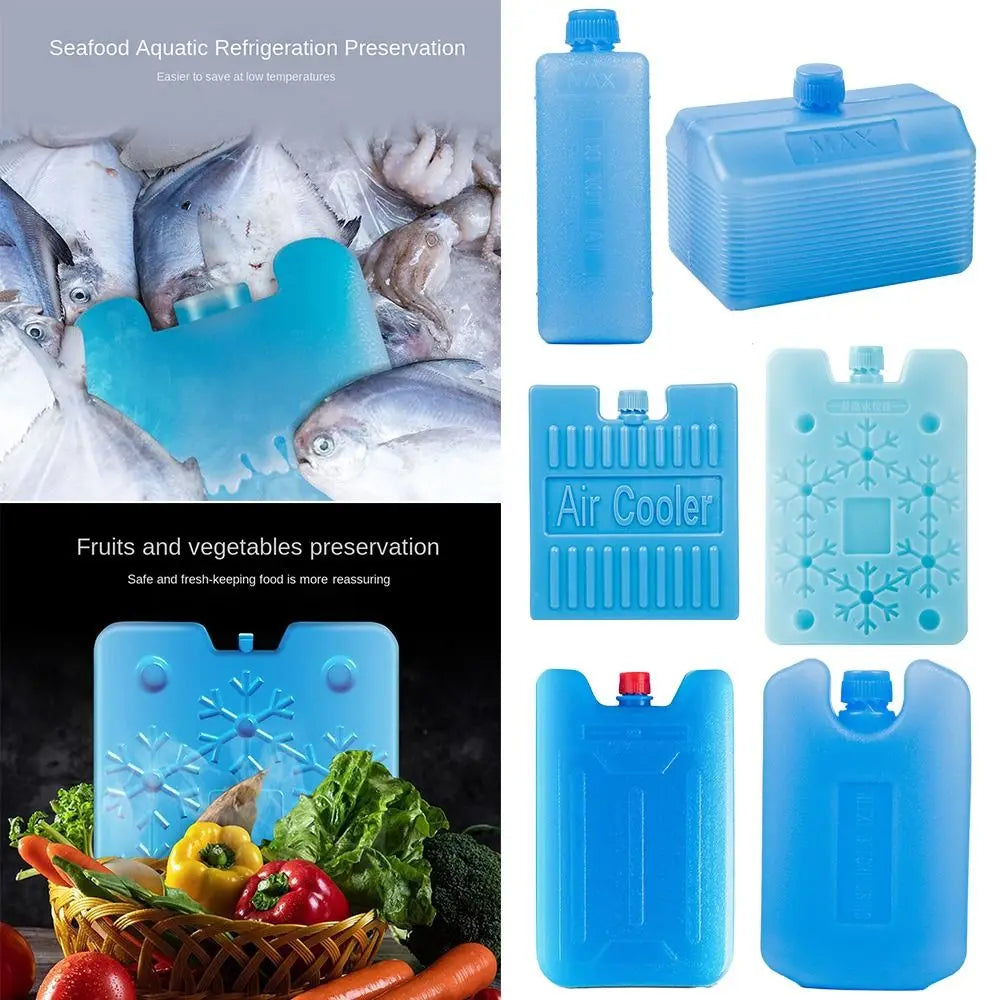 1/2/3PCS Durable PE Ice Box Refrigeration Keep Fresh Ice Crystal Box Reusable Fresh Ice Board Peaceful Pleasures Health and Wellness