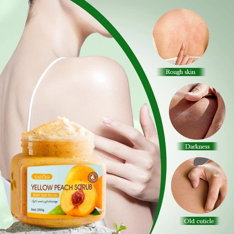Yellow Peach Body Scrub 350g – Exfoliating & Smoothing