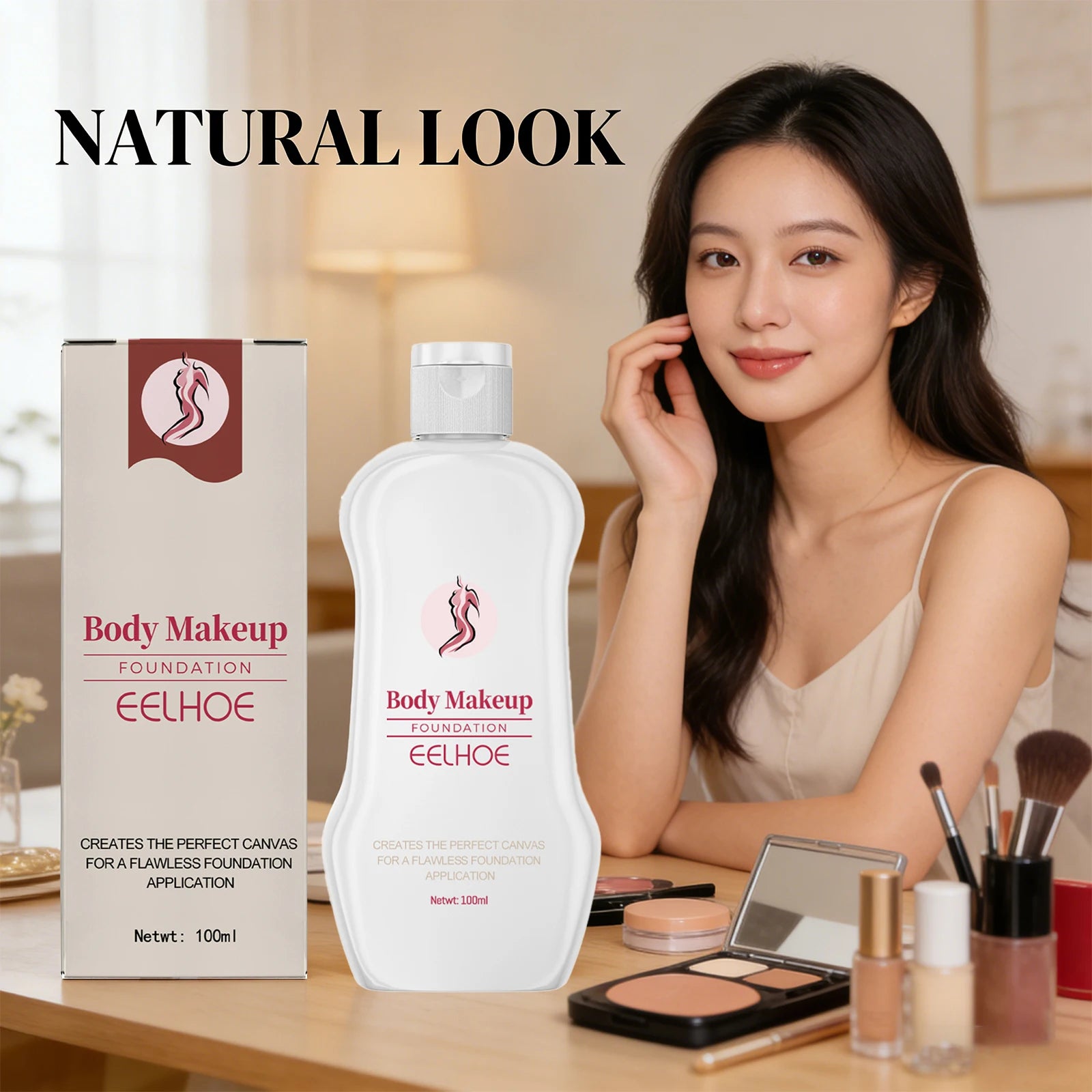 Eelhoe Body Makeup Foundation ﻿soothing Skin Covering Blemishe Refreshing Daily Makeup Liquid Foundation Moisturizing Concealer Peaceful Pleasures Health and Wellness