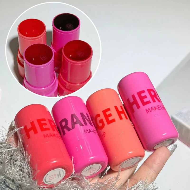 Strawberry Jelly Blush Stick – Dual-Use Lip & Cheek Matte Tint