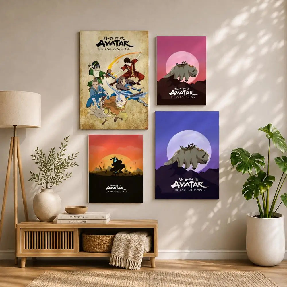 Animation A-Avatar: The Last AirbenderS Poster HD Self Adhesive Waterproof Wall Art Ideal for Home Office Dorm Bedroom Great Peaceful Pleasures Health and Wellness