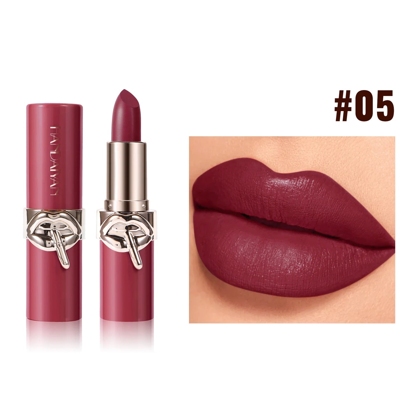 HANDAIYAN Velvet Matte Lipstick | Moisturizing, Waterproof, 6 Shades