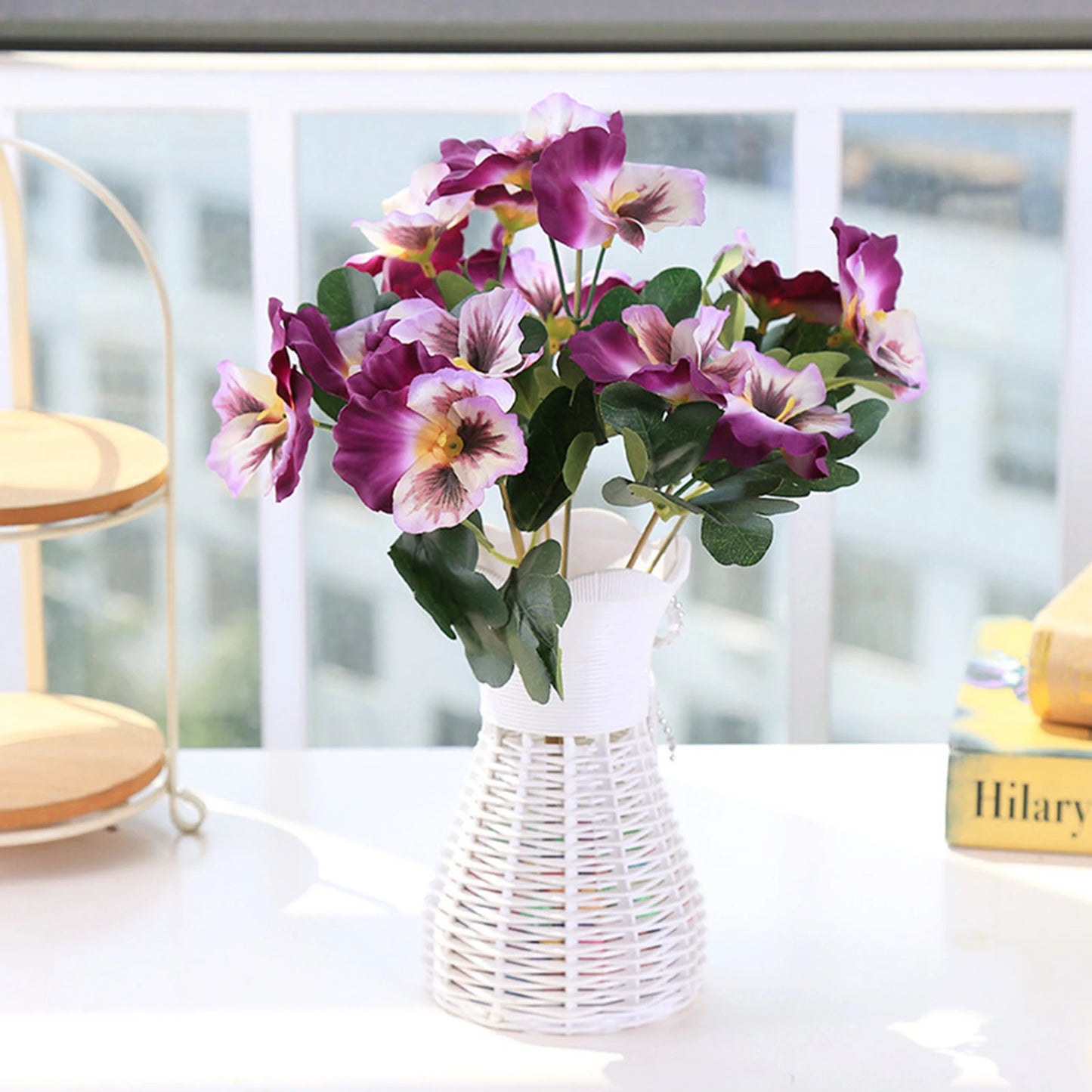 Artificial Pansy Flowers 10 Heads Fake Flower Wedding Party Home