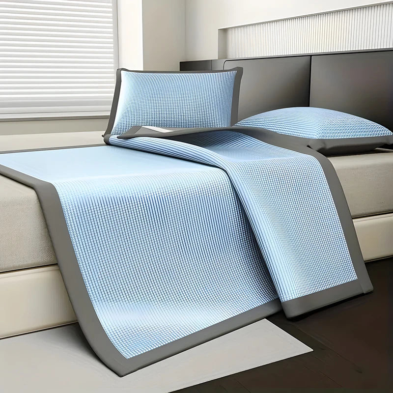 Ice Silk Cooling Mattress Pad – Breathable Jacquard Cover