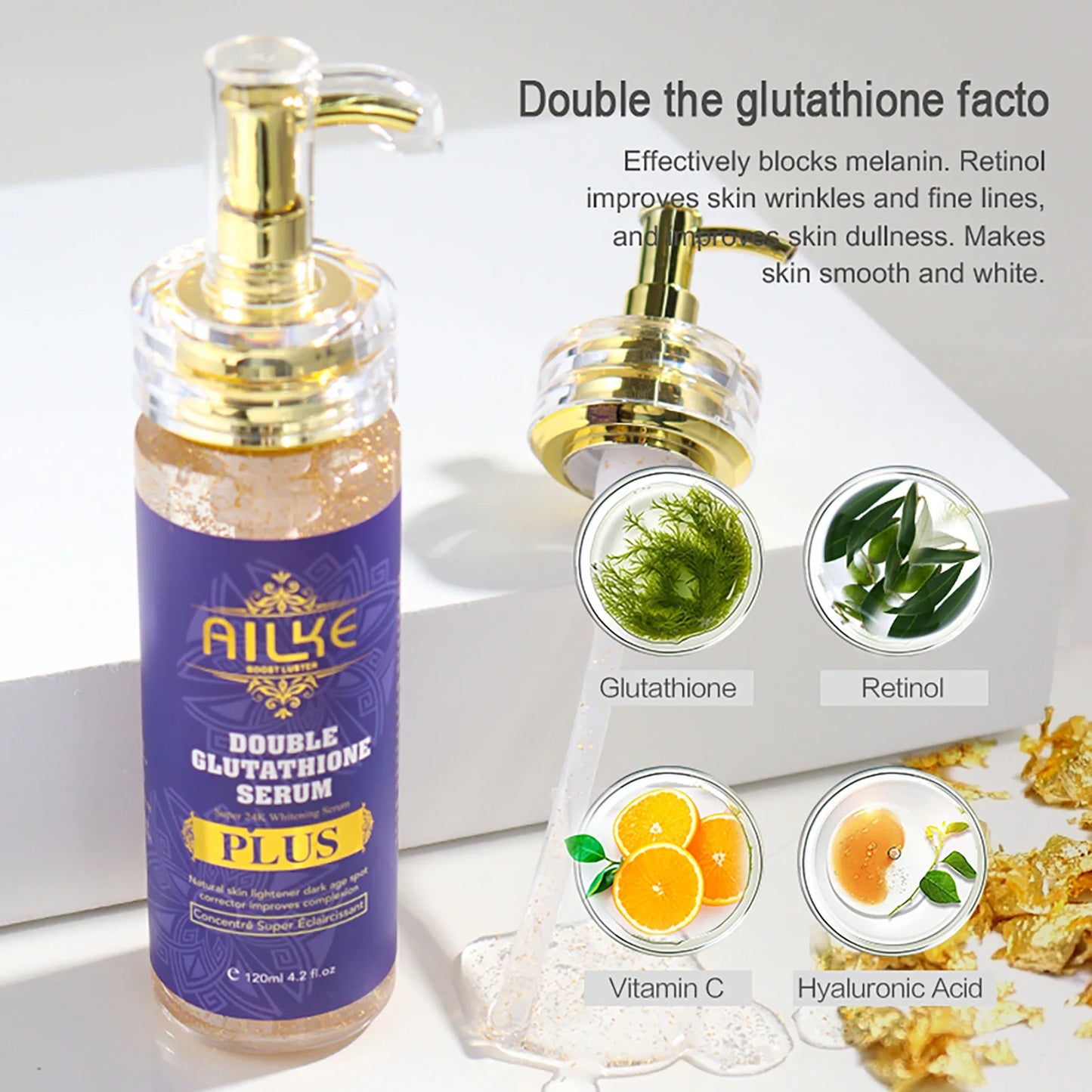 AILKE Double Glutathione Brightening Serum – Dark Spot 120ml