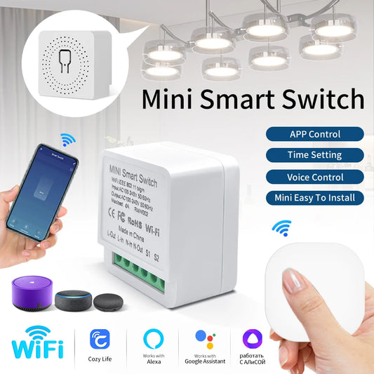 16A WiFi Smart Switch Module RF2.4G Smart Home Light Switches Cozylife App Voice Control With Alexa Google Home Assistant Alice Peaceful Pleasures Health and Wellness