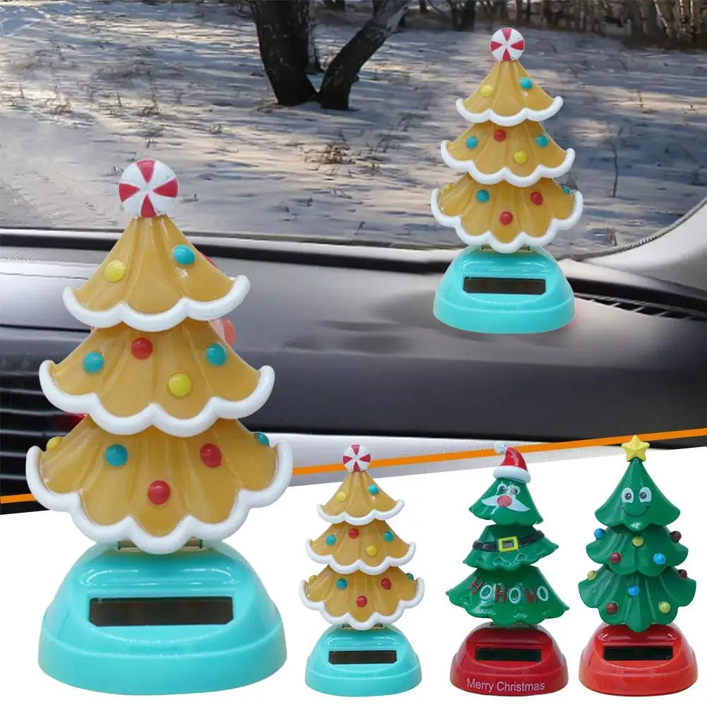 Solar Dancing Christmas Tree Car Ornament 2025 | Dashboard Car Dashboard Ornament Peaceful Pleasures Health and Wellness