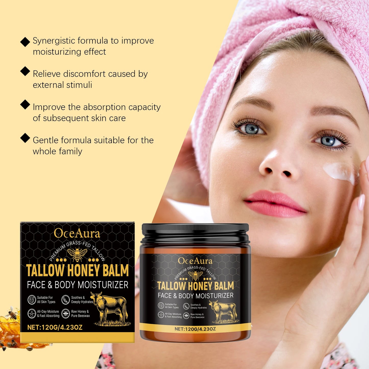 OceAura Butter & Honey Moisturizing Facial Cream | Hydrating