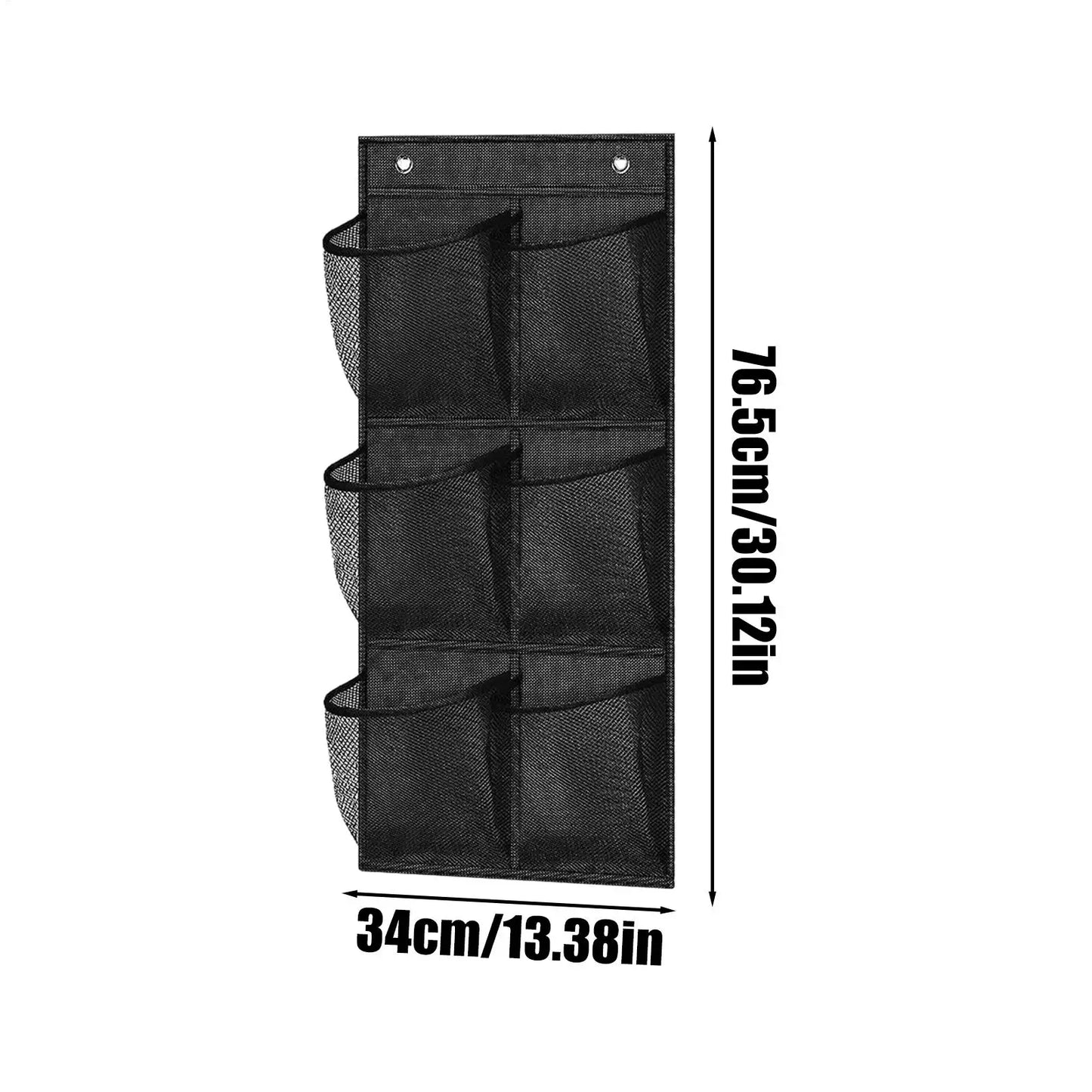 6-Pocket Mesh Hanging Organizer | Over Door Wall Storage