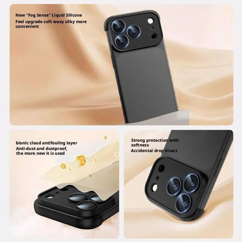 Frameless Not Case Corner Pad TPU Bumper For iPhone 17 Air 17Pro 17 Pro Max Camera Lens Protection Bumper Accessories Peaceful Pleasures Health and Wellness
