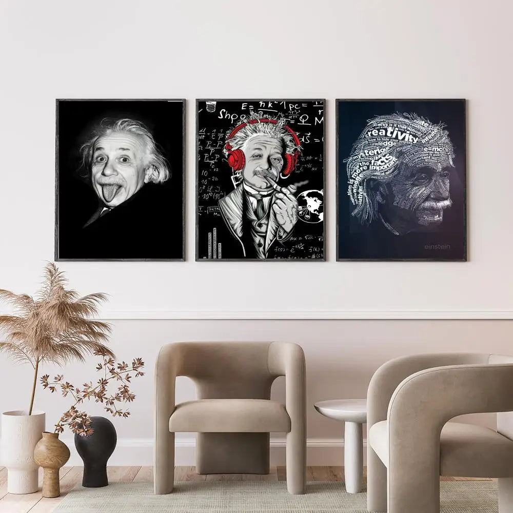 Hot Aalbert Einsteines Poster Versatile HD Waterproof Wall Art Self-Adhesive Decor for Any Space Ideal Gift Peaceful Pleasures Health and Wellness
