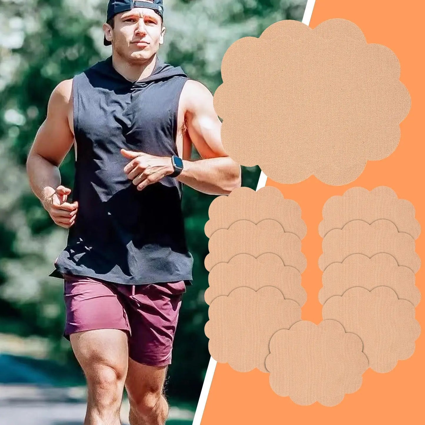 Invisible Anti-Chafe Thigh Patches | 10pc Disposable Body Tape