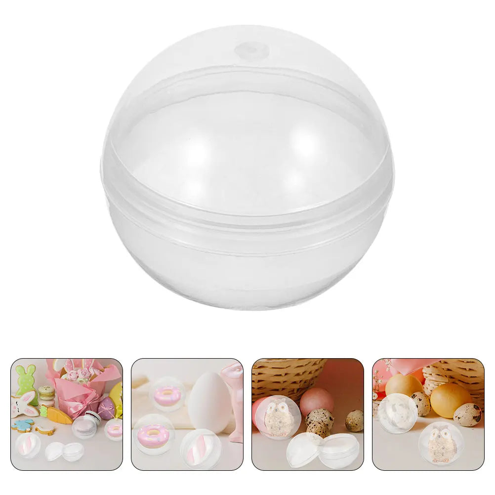 Clear Plastic Fillable Capsules Twisted Round Hollow Prize Draw Balls