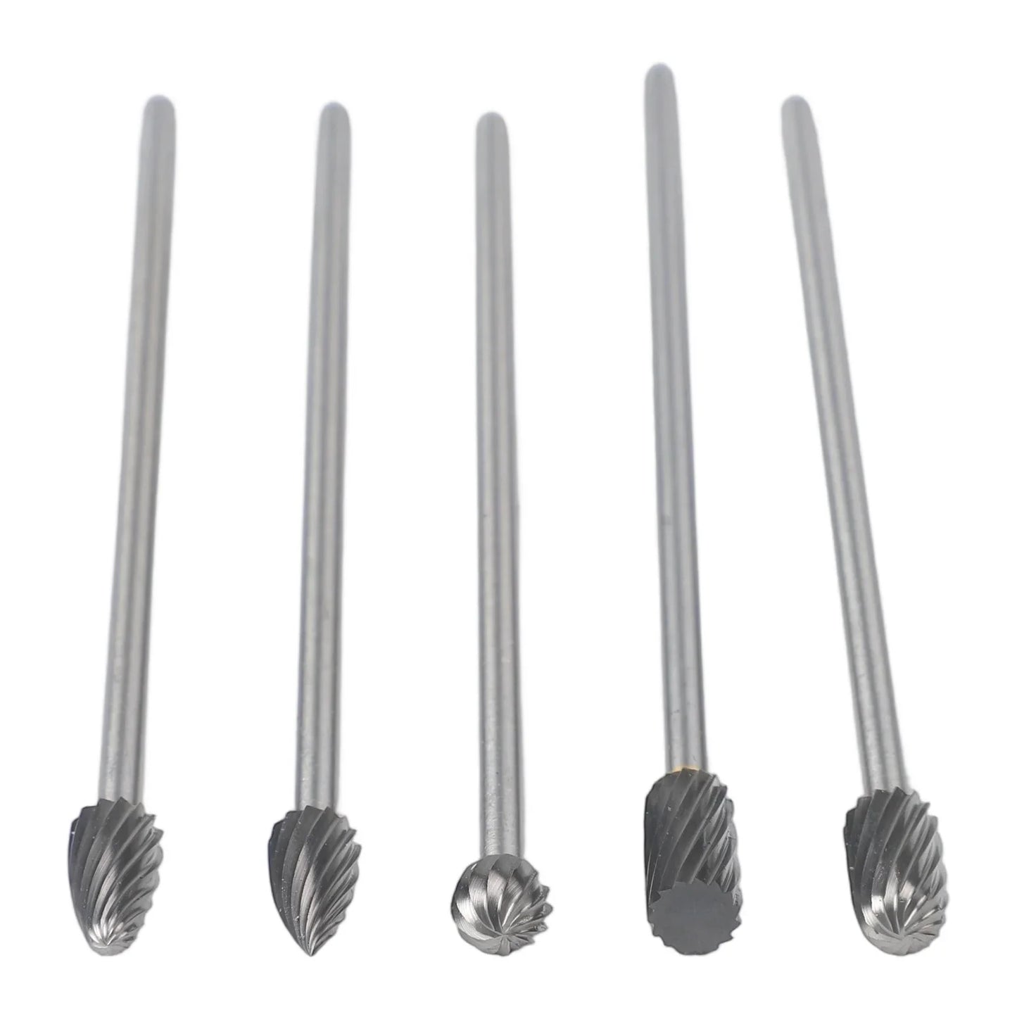 5pc Solid Carbide Rotary Burr Set – 3mm Shank Single Cut 100mm