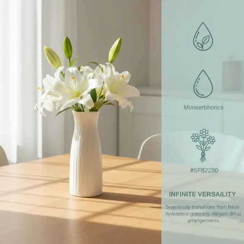 Modern Minimalist Geometric Plastic Vase – Home Decor