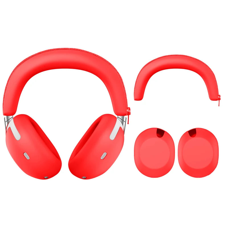 Shock-Absorbing And Drop-Resistant Silicone Headphone Case For Sony WH-1000XX Headphones Available In A Variety Of Colors Peaceful Pleasures Health and Wellness Red