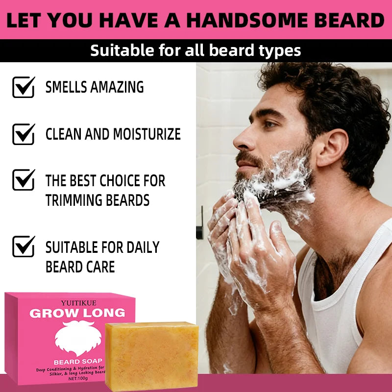 YUITIKUE Beard Soap 100g – Cleanse, Moisturize & Condition