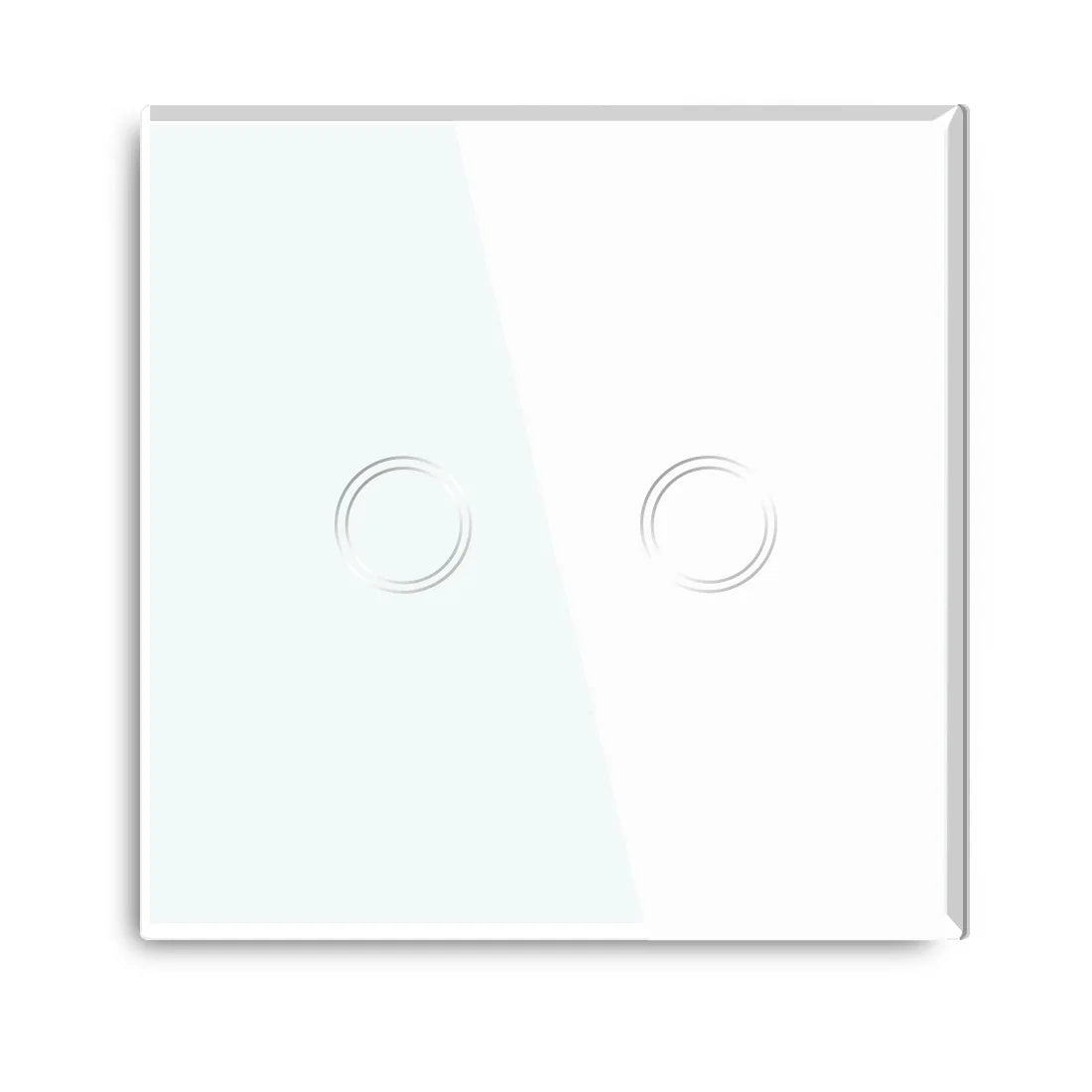 Matter Smart Wifi Wall Touch Switch No Neutral Wire Required Wireless Remote Control EU Switch For HomeKit Alexa Google Assistan Peaceful Pleasures Health and Wellness White 2 Gang