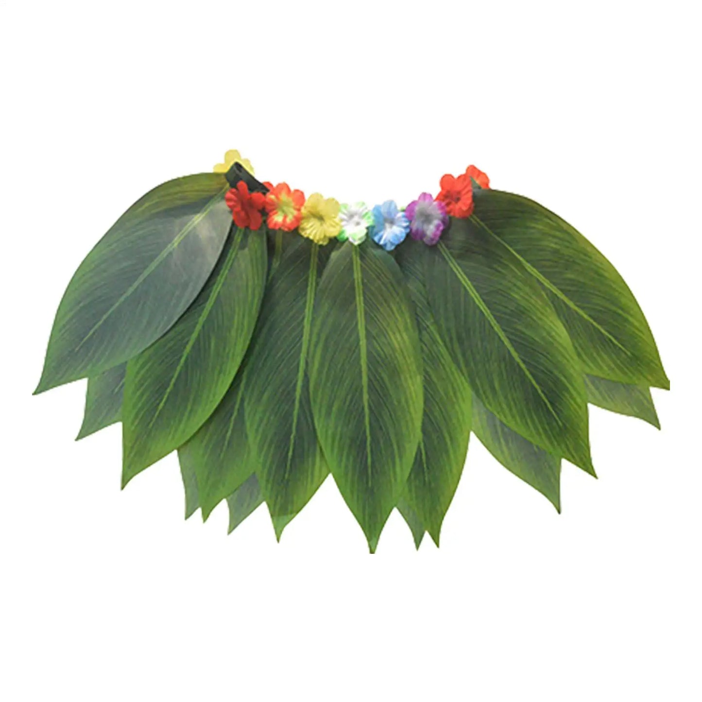 Hawaiian Green Leaves Grass Skirt | Beach & Luau Costume